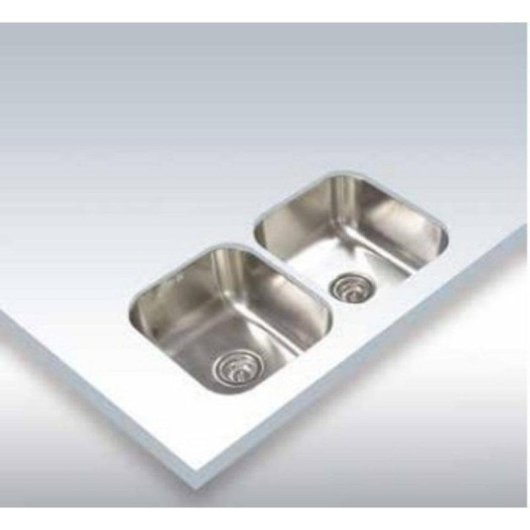 Fregadero CATA CB 2 Armario de Lavamanos Rectangular Acero Inoxidable 2 Senos