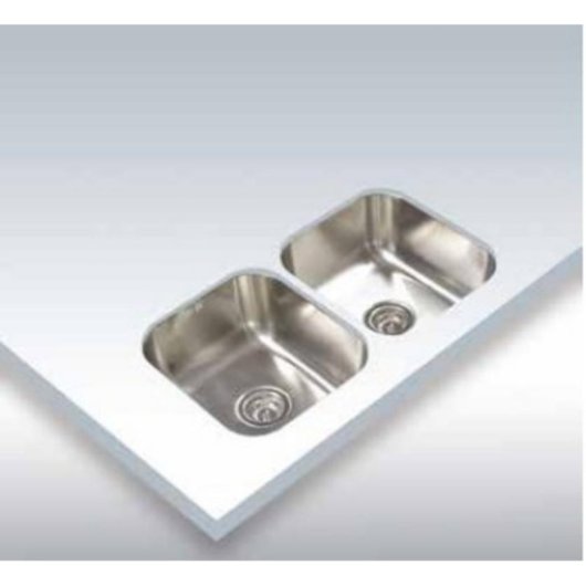 Fregadero CATA CB 2 Armario de Lavamanos Rectangular Acero Inoxidable 2 Senos
