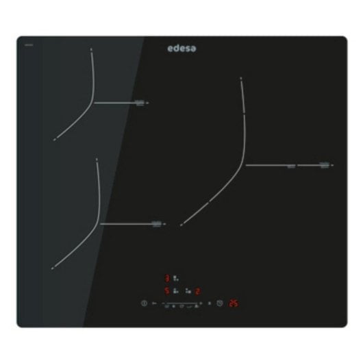 Placa de Indução Edesa EIS-6330 R 3 zonas Vidro Preto Touch Integrado