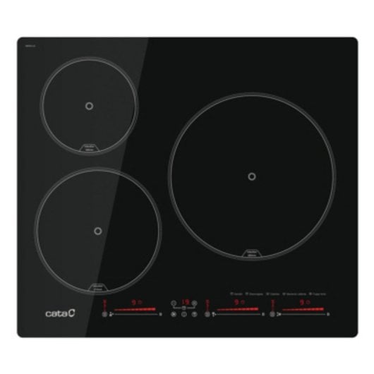Placa de Indução Cata IBS 6303E2 3 zonas 59 cm Integrada Controlo Digital Preta