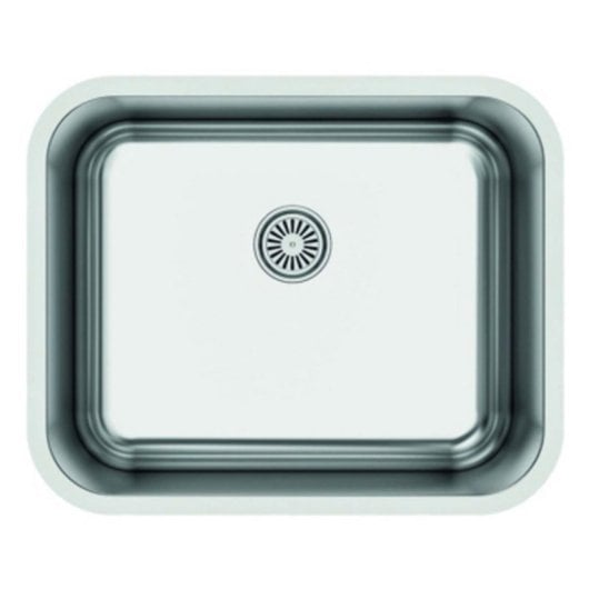 Einbauwaschbecken aus Edelstahl mit quadratischem Becken, 545 mm Breite, 1 Becken, ohne Hahnloch