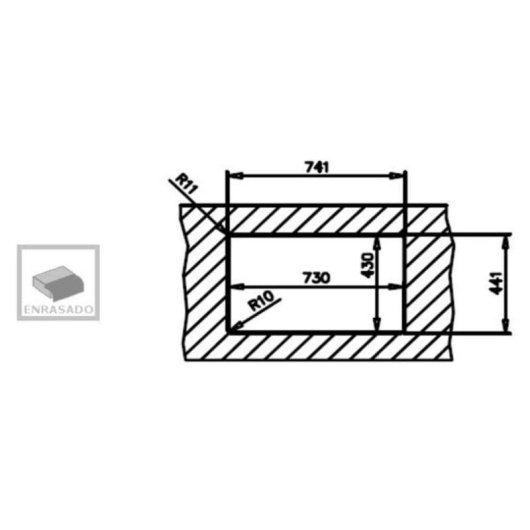 Fregadero Teka Flex Linea RS15 2C 740 inox duplo SilentSmart 740x440mm