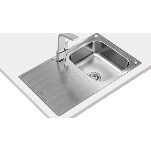 Lavello da cucina top-mounted Teka Universe 45 T-XP 1C 1E acciaio inox rettangolare 1 vasca 790 mm x 500 mm