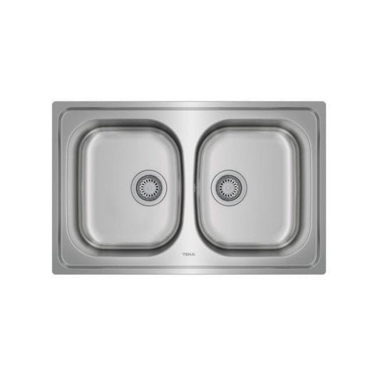 Lavello top-mount Teka UNIVERSE 80 T-XP 2C, acciaio inox, 2 vasche, 500 mm