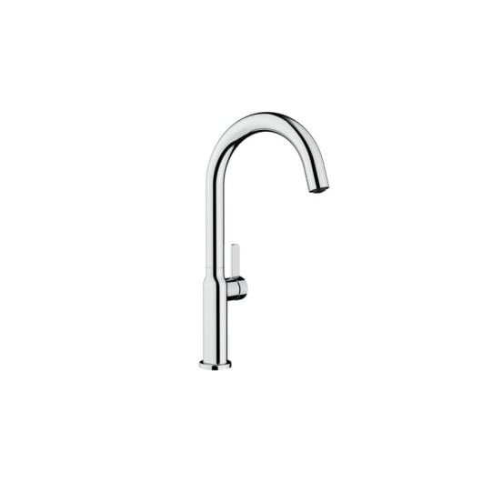 Miscelatore standard monocomando Teka Oval 915 cromato girevole con beccuccio Tipo C, cartuccia ceramica, attacco 3/8"