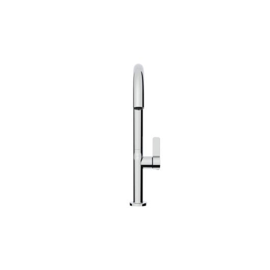 Miscelatore standard monocomando Teka Oval 915 cromato girevole con beccuccio Tipo C, cartuccia ceramica, attacco 3/8"