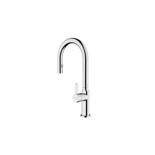 Generischer Küchenarmatur mit ausziehbarem Auslauf, Chrom, Einhebelmischer, 3/8", Sprühfunktion, Typ C