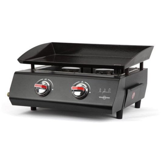 Plancha a gas Vitrokitchen PG230NB 5000W 1 zona 530x470mm negra independiente