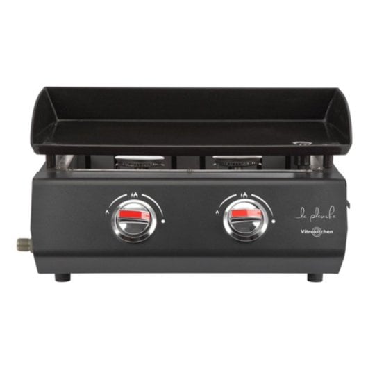 Plancha a gas Vitrokitchen PG230NB 5000W 1 zona 530x470mm negra independiente