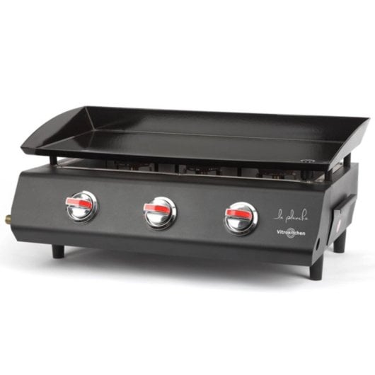 Plancha de gas Vitrokitchen PG330NB acero negro rectangular 7500W 71x45 cm