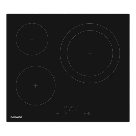 Placa vitrocerámica Daewoo BH6VTF26BNL-ES 3 zonas 60 cm Touch Control Negro