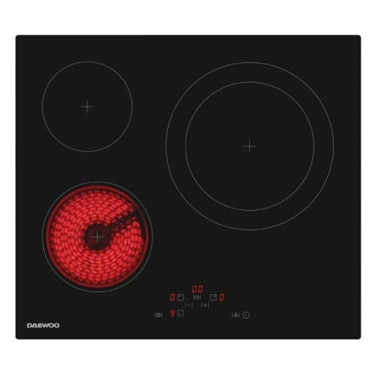 Placa vitrocerámica Daewoo BH6VTF26BNL-ES 3 zonas 60 cm Touch Control Negro