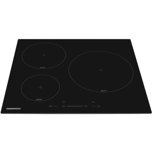 Placa de inducción Daewoo BH6ISF31BNM-ES 3 zonas 59 cm control táctil negra