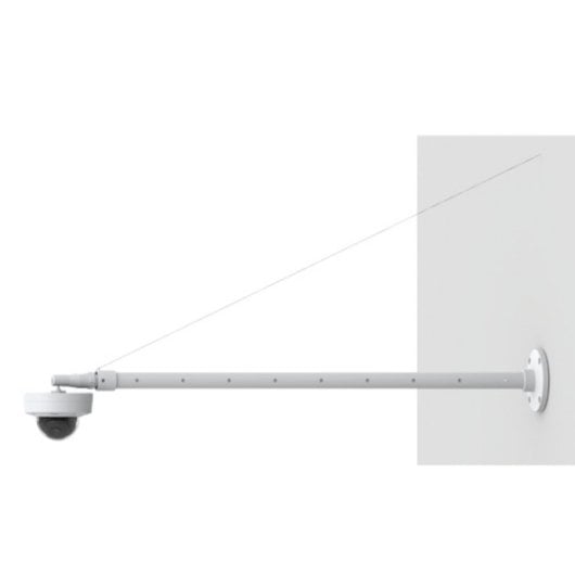 Staffa telescopica da soffitto AXIS T91B53 per telecamere di videosorveglianza, alluminio, bianco, regolabile 1-1,8 m, compatibile AXIS M20/M30/M31, P32/P33/Q35, M10/M11/M50/P13/P14/P32/P33/Q35/M55, portata max 1,6 kg, IEC/EN/UL 62368-1, IK08