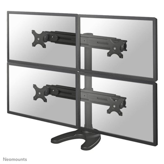 Supporto monitor Neomounts FPMA-D700DD4 per 4 schermi da 19-30", regolazione in altezza, nero