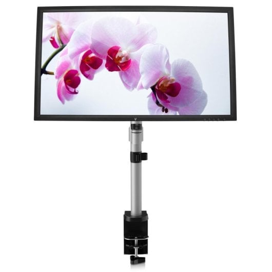 Soporte monitor V7 DT2SS Para escritorio ajuste manual hasta 32 pulgadas plata