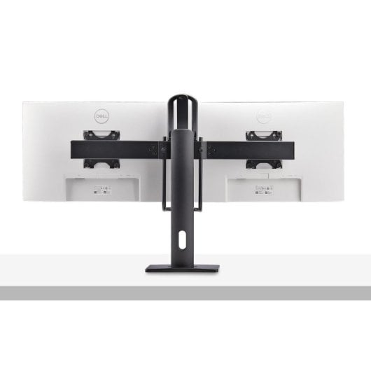 Ergonomischer Schreibtisch-Doppelmonitorhalter bis 27 Zoll, höhenverstellbar, VESA 75x75/100x100, schwarz