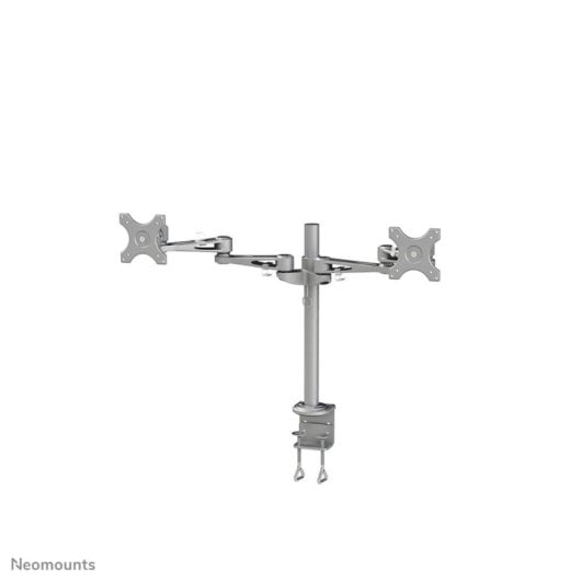 Supporto da scrivania Neomounts FPMA-D935D per 2 monitor 14-27" regolabile, argento
