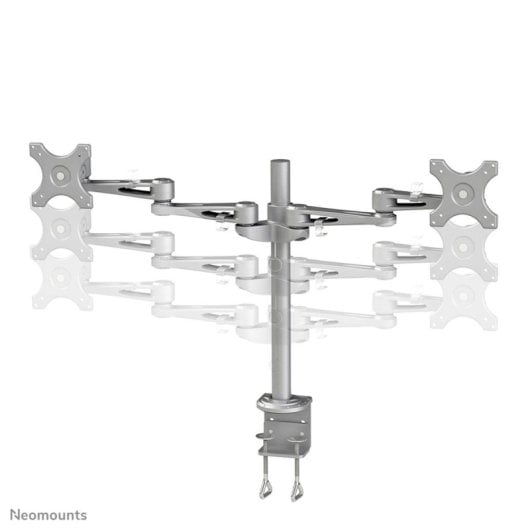 Supporto da scrivania Neomounts FPMA-D935D per 2 monitor 14-27" regolabile, argento