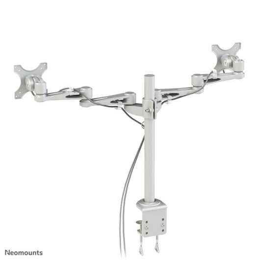 Supporto da scrivania Neomounts FPMA-D935D per 2 monitor 14-27" regolabile, argento