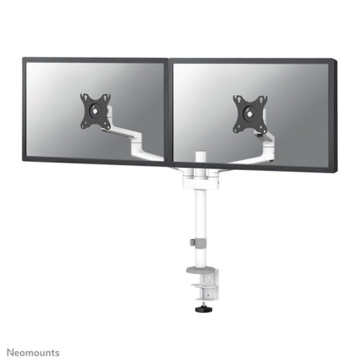 Supporto da scrivania Neomounts DS60-425WH2 per 2 monitor 17-27", bianco, regolabile, con gestione cavi