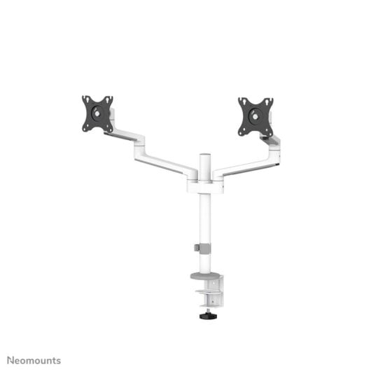 Supporto da scrivania Neomounts DS60-425WH2 per 2 monitor 17-27", bianco, regolabile, con gestione cavi