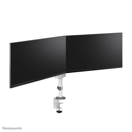 Supporto da scrivania Neomounts DS60-425WH2 per 2 monitor 17-27", bianco, regolabile, con gestione cavi