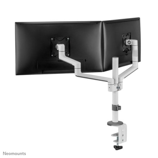 Supporto da scrivania Neomounts DS60-425WH2 per 2 monitor 17-27", bianco, regolabile, con gestione cavi