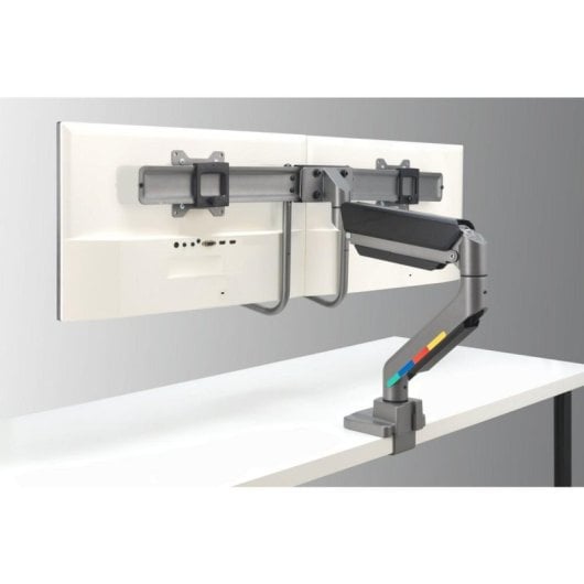 Genérica Doppel Monitor Tischhalterung SmartFit, 32", 18 kg, Höhenverstellung, Grau