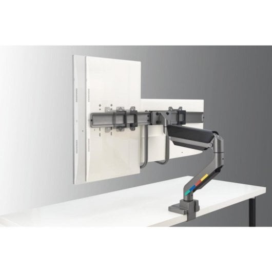 Genérica Doppel Monitor Tischhalterung SmartFit, 32", 18 kg, Höhenverstellung, Grau