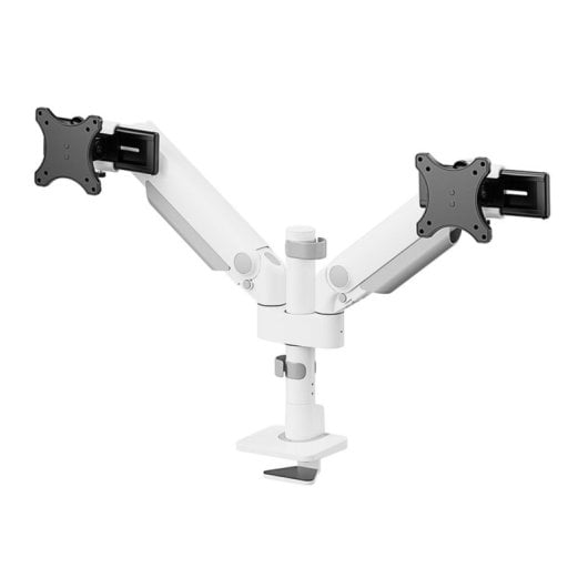 Supporto da scrivania per due monitor Neomounts DS65S-950WH2 24-34 pollici, molla a gas, multi regolabile, bianco