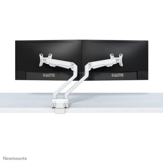 Supporto da scrivania per monitor 10-32" Neomounts FPMA-D750DWHITE2 con molla a gas e fissaggio Topfix - Bianco