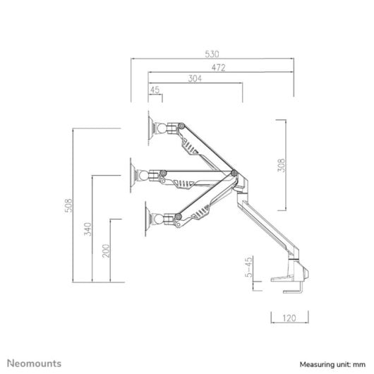 Supporto da scrivania per monitor 10-32" Neomounts FPMA-D750DWHITE2 con molla a gas e fissaggio Topfix - Bianco