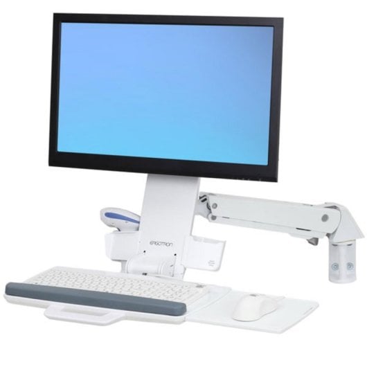 Brazo de pared Ergotron StyleView SV Blanco para monitor hasta 24" y teclado