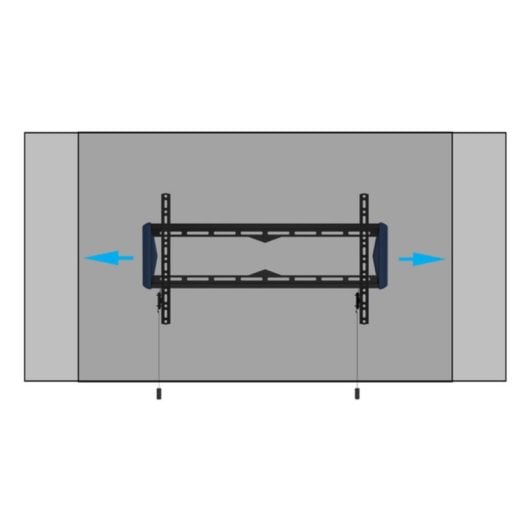 Soporte de pared B-Tech Elements Fixed 600 Flat hasta 80" 70 kg Negro Azul