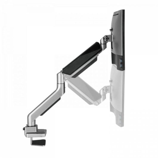 Support d'écran V7 DM1HDS 15 kg jusqu'à 49 pouces avec ressort à gaz, hauteur réglable, noir et argent