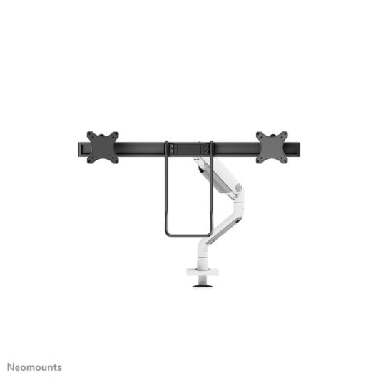 Supporto da scrivania Neomounts DS75S-950WH2, 2 monitor 17-32", molla a gas, regolazione completa, Topfix, bianco