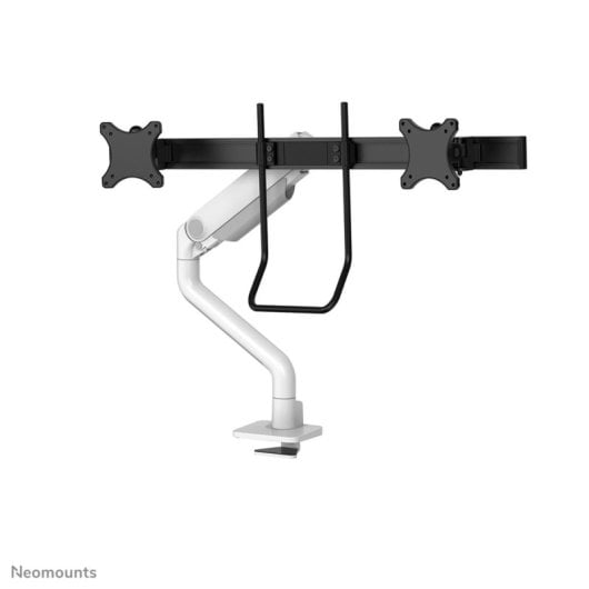 Supporto da scrivania Neomounts DS75S-950WH2, 2 monitor 17-32", molla a gas, regolazione completa, Topfix, bianco