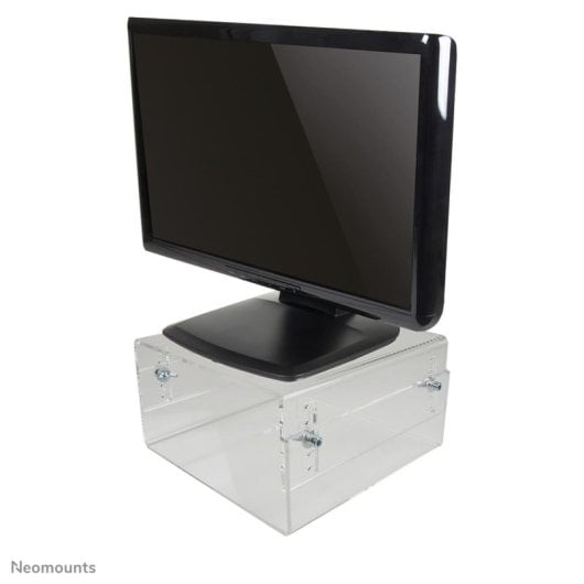 Supporto per monitor/portatile regolabile Neomounts NSMONITOR40, universale, trasparente, portata 25 kg