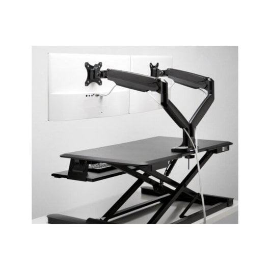 Doppelmonitorarm SmartFit® höhenverstellbar, Schwarz, Tischklemme, 9 kg, 13-34"