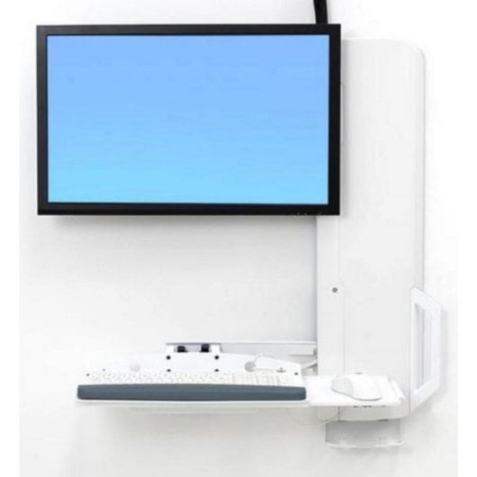 Soporte de pared Ergotron 61-081-062 ultra bajo, ajuste altura 13,6 kg 24" blanco