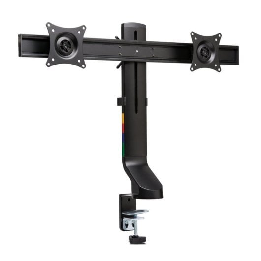 Kensington SmartFit platzsparender Monitorarm für zwei Monitore, Clamp/Bolt-through, 8 kg, 27 Zoll, Höhenverstellung, Schwarz