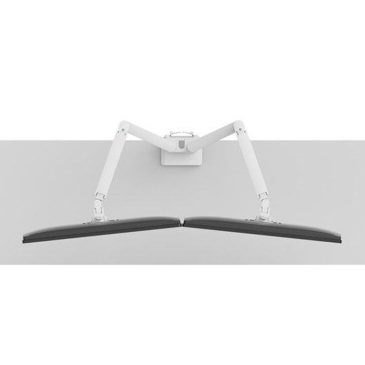 Supporto da scrivania Neomounts DS70-250WH2 per doppio monitor 17-32", molla a gas, Topfix, bianco