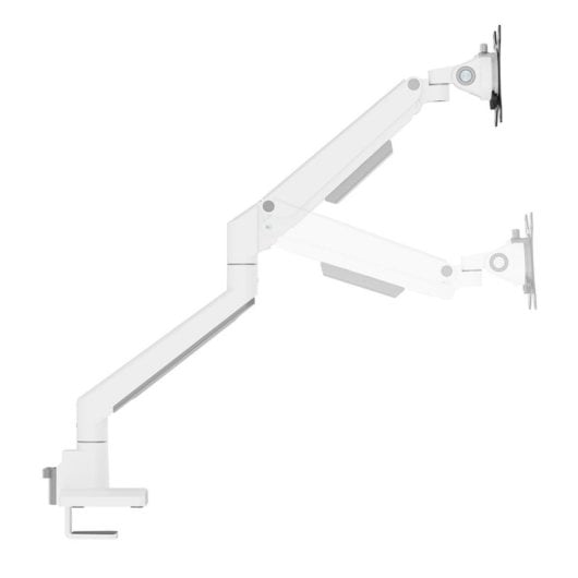 Supporto da scrivania Neomounts DS70-250WH2 per doppio monitor 17-32", molla a gas, Topfix, bianco