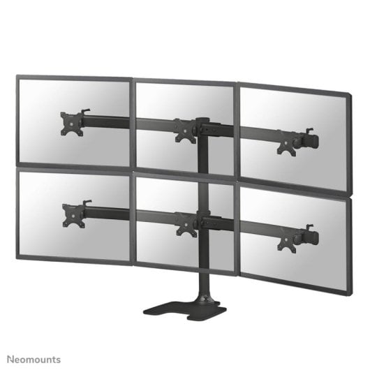 Supporto monitor Neomounts FPMA-D700DD6 per 6 display 10-27" regolabile da scrivania, nero