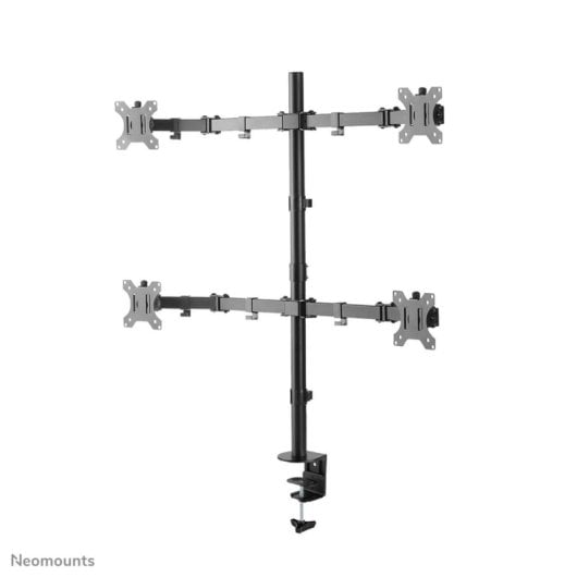 Supporto da scrivania Neomounts FPMA-D550D4BLACK per 4 monitor 13-32" inclinazione, rotazione, regolazione in altezza e profondità, nero