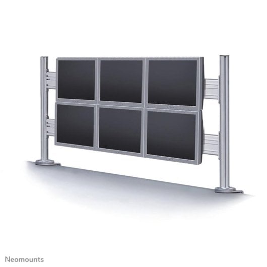 Barra per supporto da scrivania multi schermo Neomounts FPMA-DTB200, 6 monitor 10-24", argento