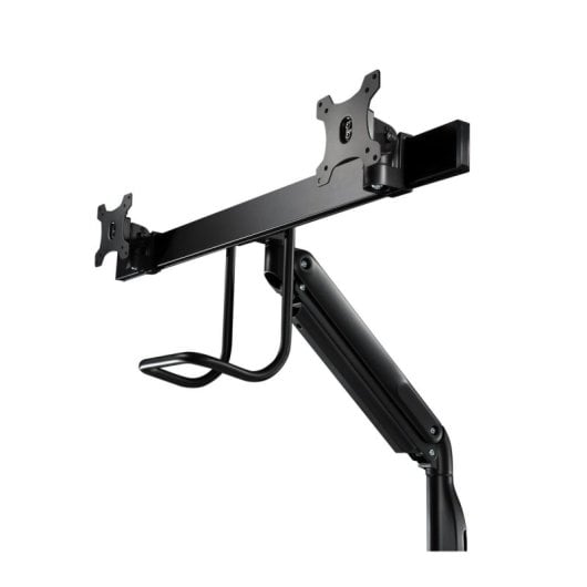Soporte monitor V7 DML24DS-GAS Dual resorte de gas ajuste altura resistente 27" negro