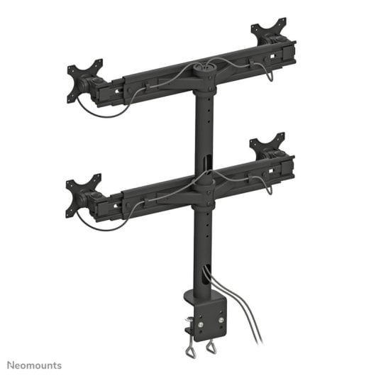 Supporto monitor Neomounts FPMA-D700D4 per 4 schermi LCD/LED/TFT da 19-30", nero, fissaggio a scrivania con clamp