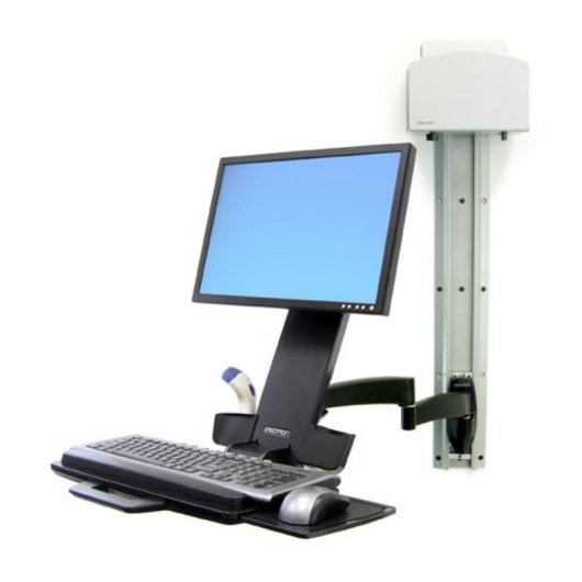 Brazo monitor Ergotron 200 Series Combo Arm 8,2 kg 24" montaje pared negro